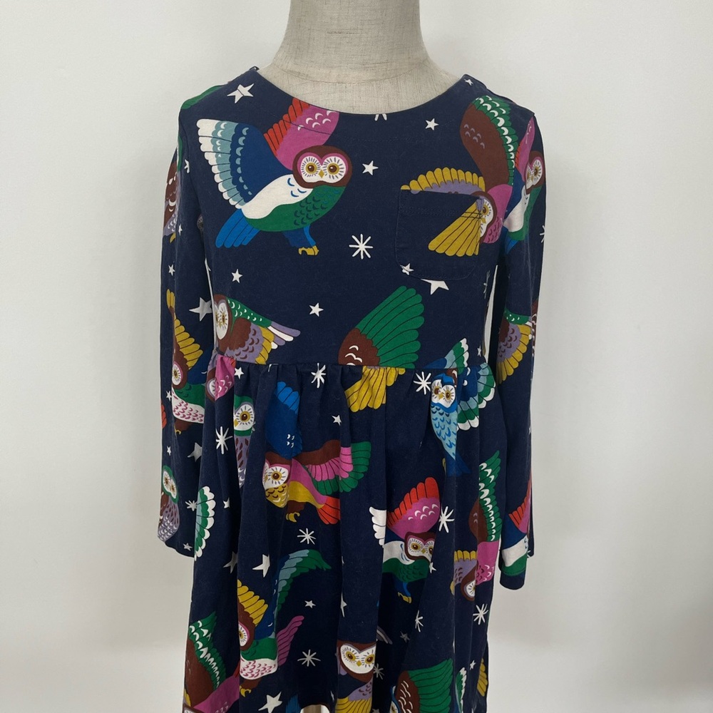 Mini Boden Colorful Owl Print Dress
